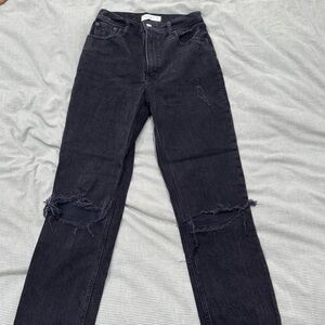 Abercrombie 90s Straight Leg Black Jeans